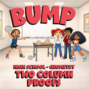 Two Column Proofs BUMP Math Game - No Prep Geometry Review Activity