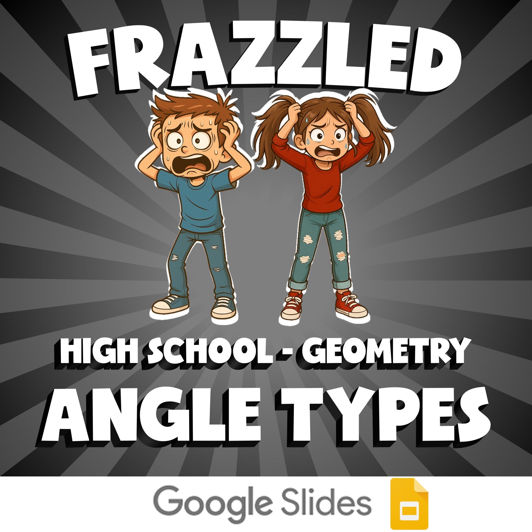 Angle Types FRAZZLED Math Game - No Prep Geometry Review Activity