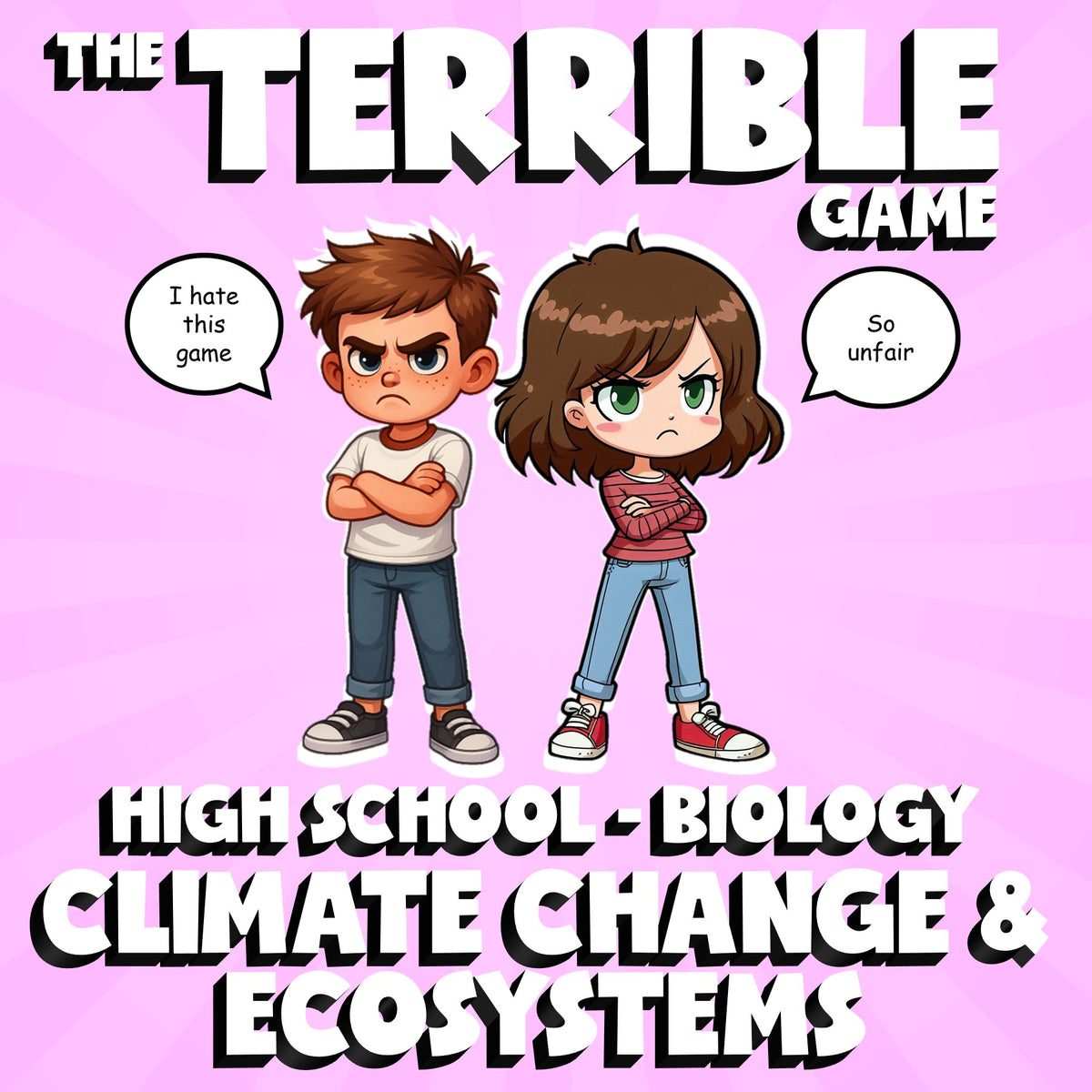 Climate Change & Ecosystems THE TERRIBLE GAME - No Prep Biology Science Review