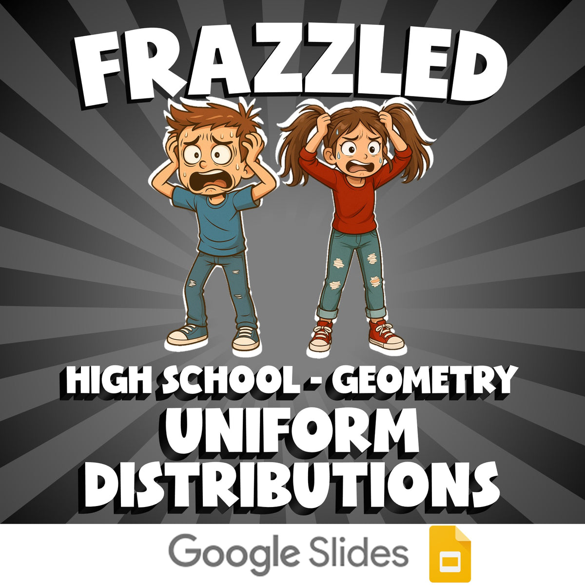 Uniform Distributions FRAZZLED Math Game - No Prep Geometry Review Activity