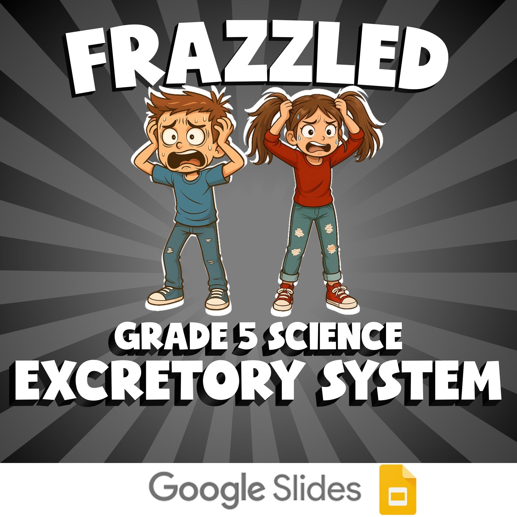 Excretory System FRAZZLED Science Game - No Prep Grade 5 Review Activity