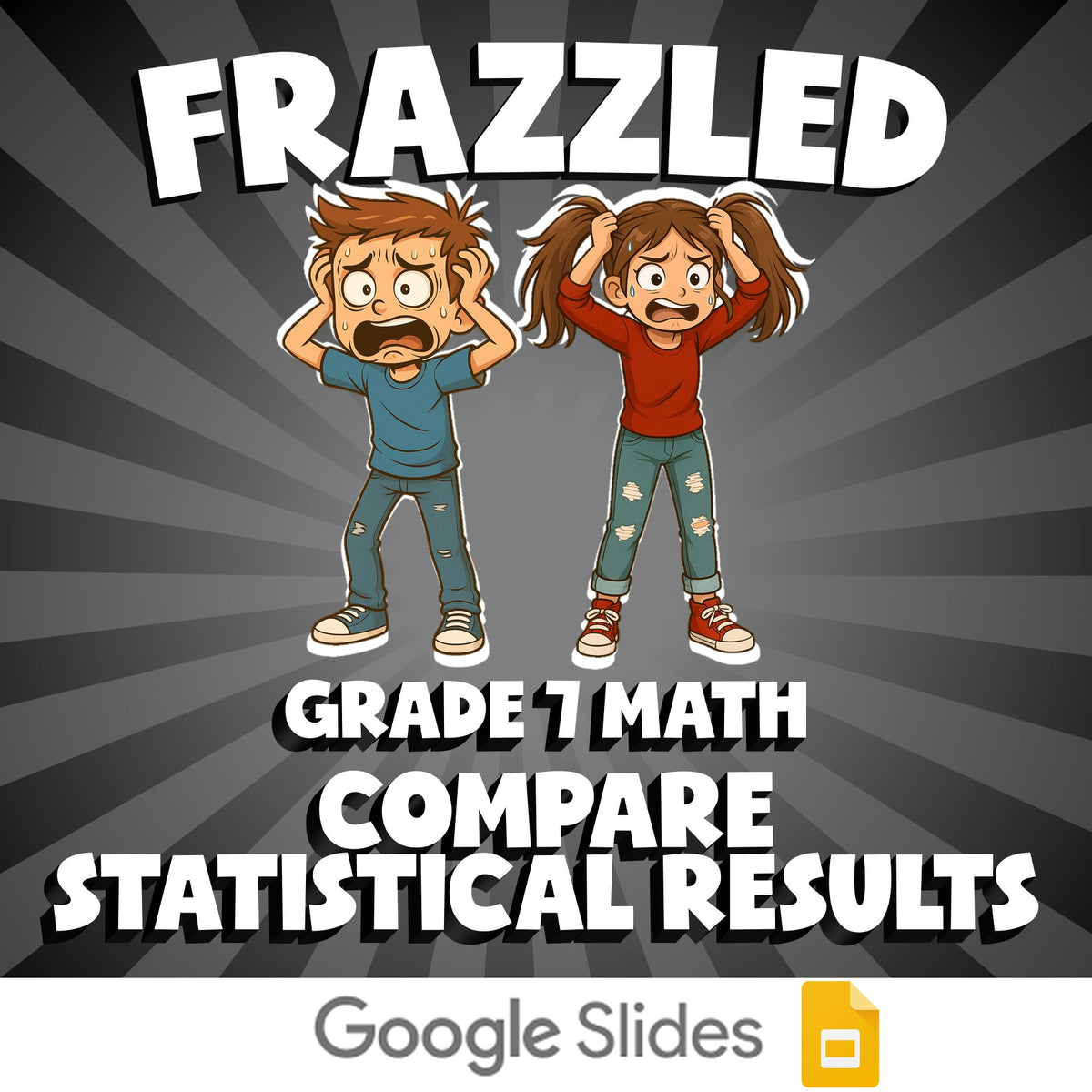 Compare Statistical Results FRAZZLED Math Game - No Prep Grade 7 Review Activity