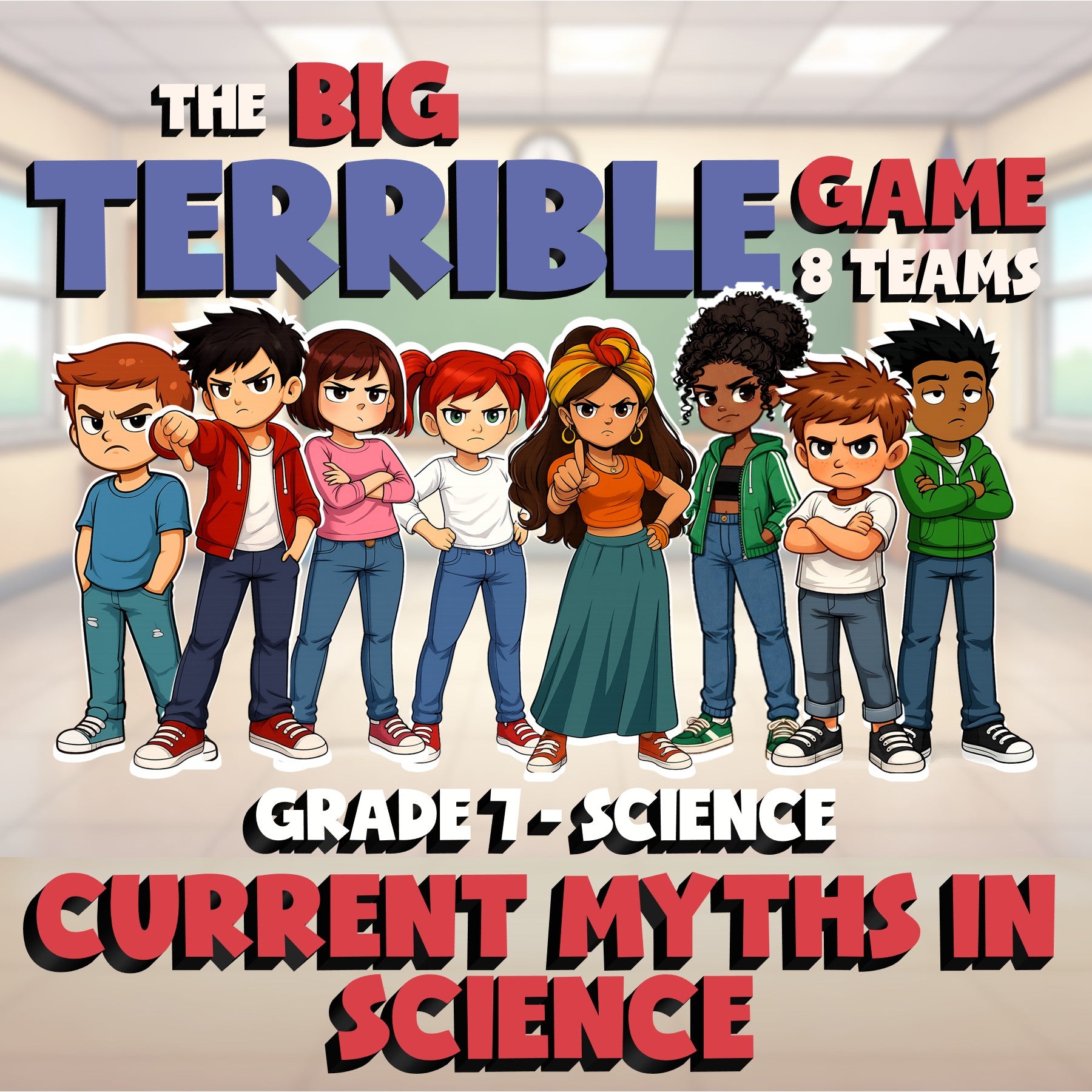 Current Myths in Science BIG TERRIBLE GAME - No Prep Grade 7 Science Review