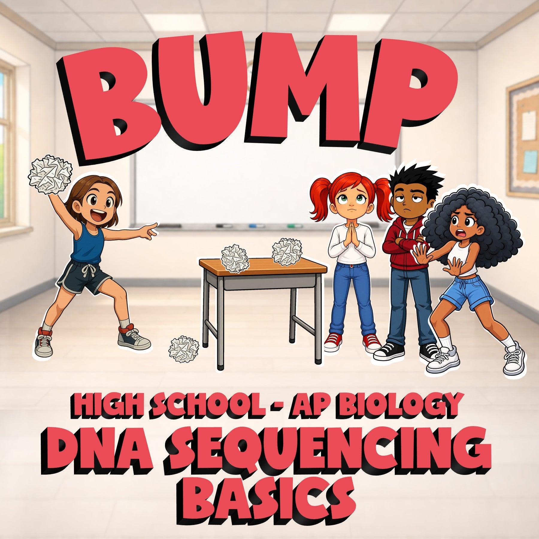 DNA Sequencing Basics BUMP Science Game - No Prep AP Biology Review Activity