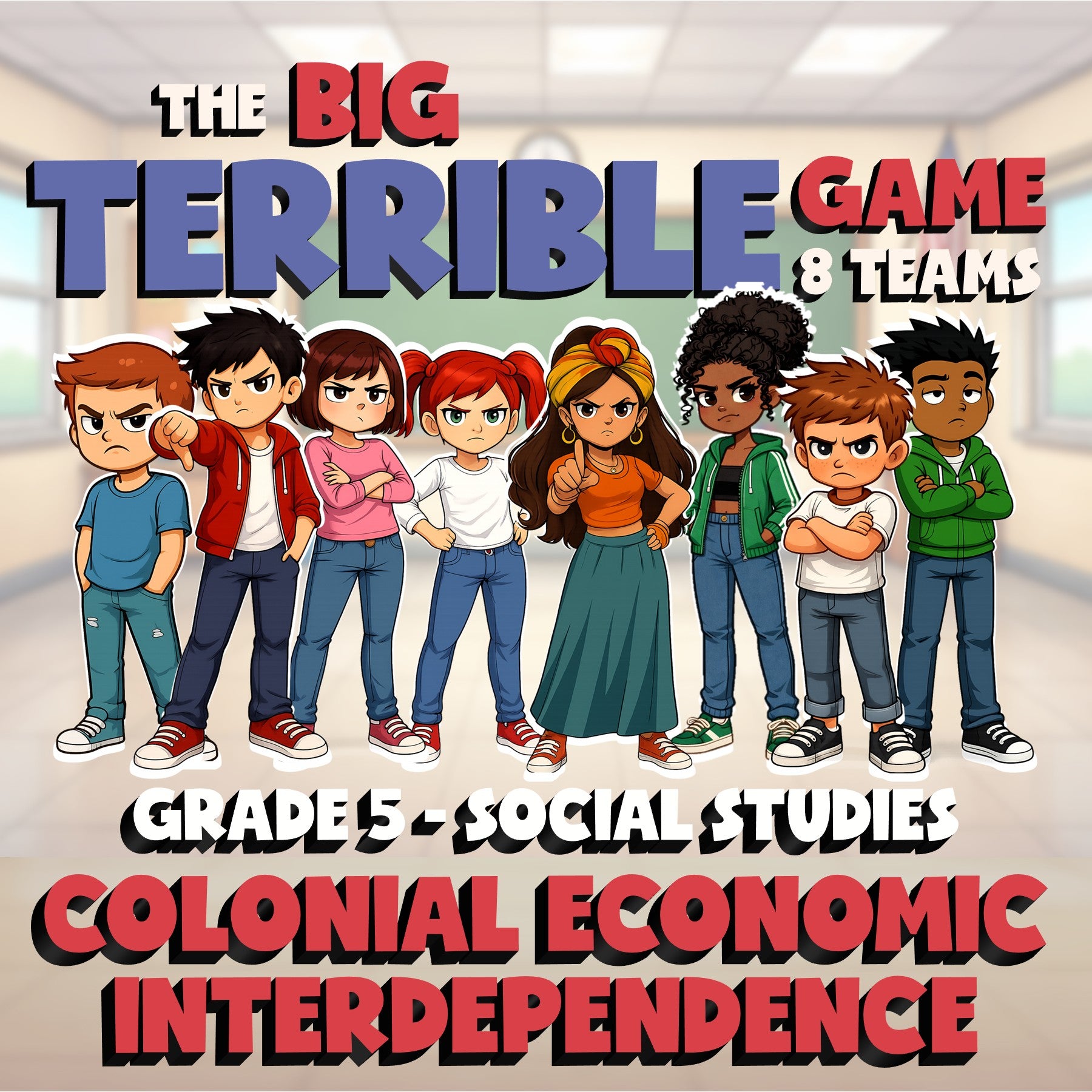 Colonial Economic Interdependence BIG TERRIBLE GAME - Grade 5 Socials Review
