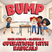 Operations with Radicals BUMP Math Game - No Prep Algebra 2 Review Activity