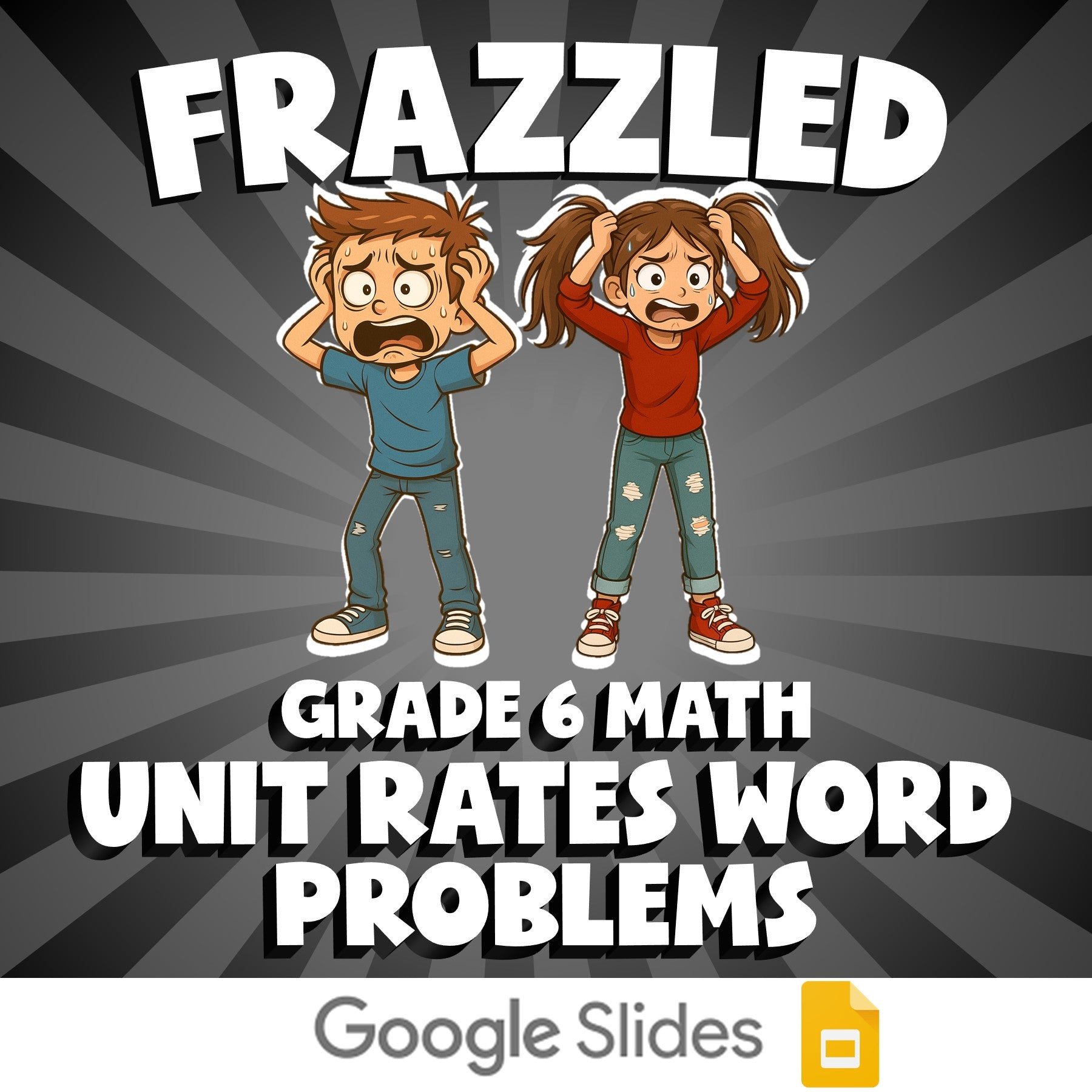 Unit Rates Word Problems FRAZZLED Math Game - No Prep Grade 6 Review Activity
