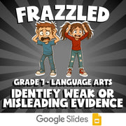 Identify Weak or Misleading Evidence FRAZZLED ELA Game - No Prep Grade 7 Review
