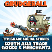 South Asia Trade Goods & Merchants GRUDGEBALL Socials Game - No Prep Grade 7