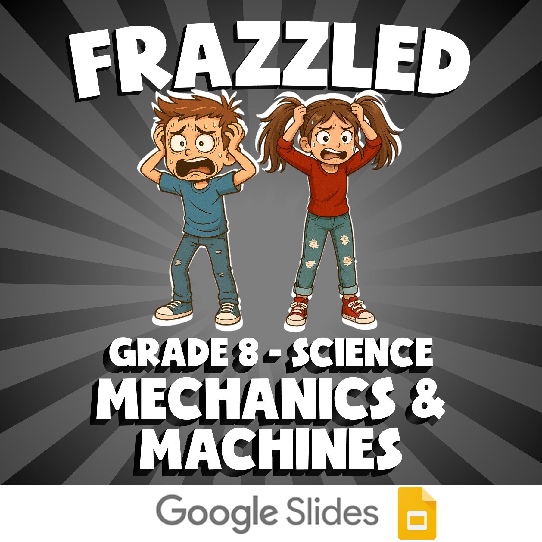 Mechanics & Machines FRAZZLED Science Game - No Prep Grade 8 Review Activity