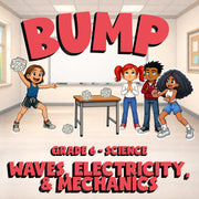 Waves, Electricity, & Mechanics BUMP Science Game - No Prep Grade 6 Review