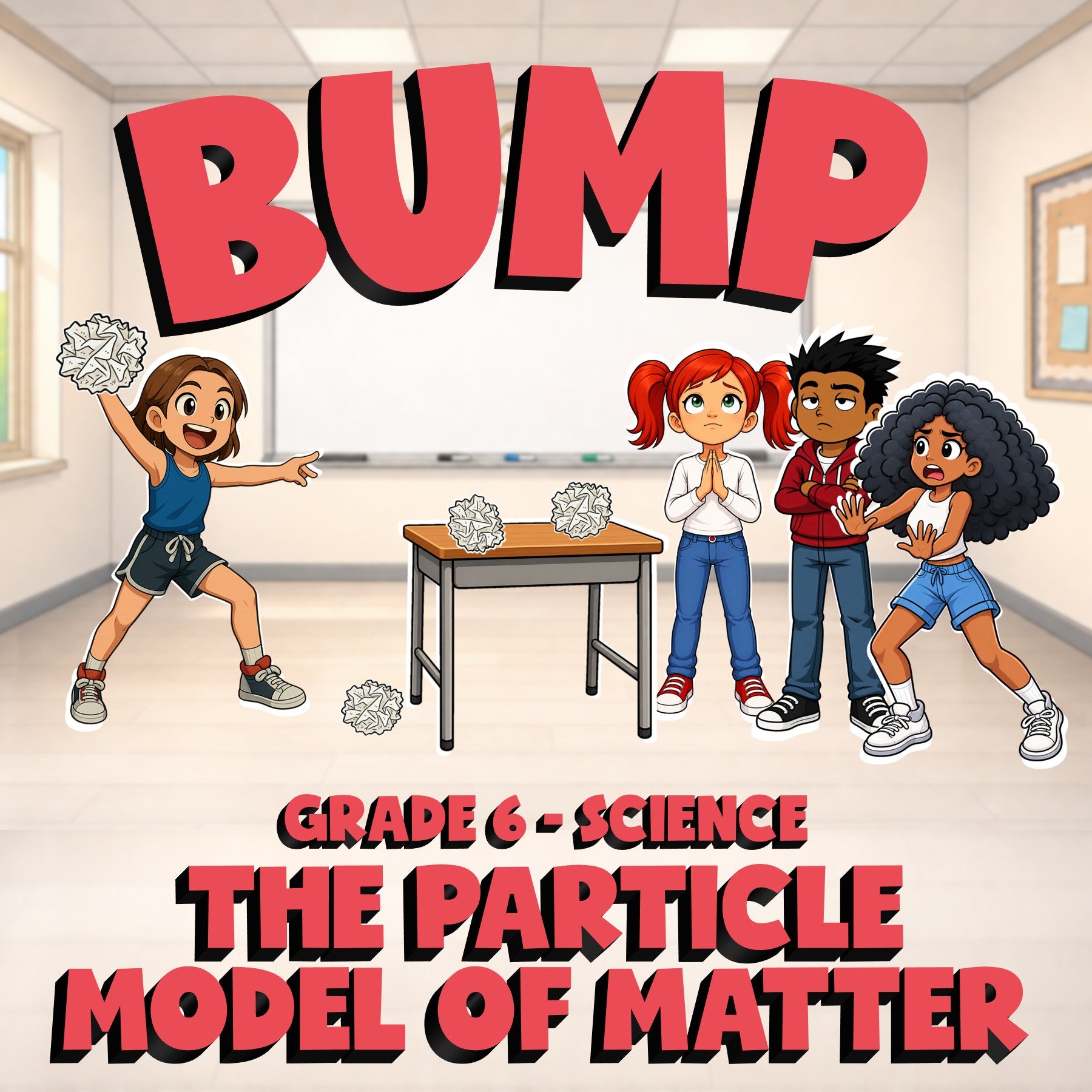 The Particle Model of Matter BUMP Science Game - No Prep Grade 6 Review Activity