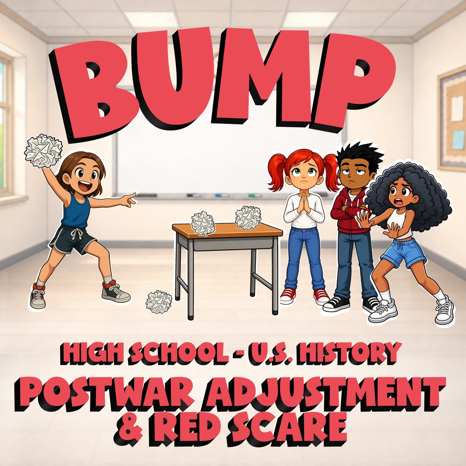 Postwar Adjustment & Red Scare BUMP U.S. History Game - No Prep Review Activity