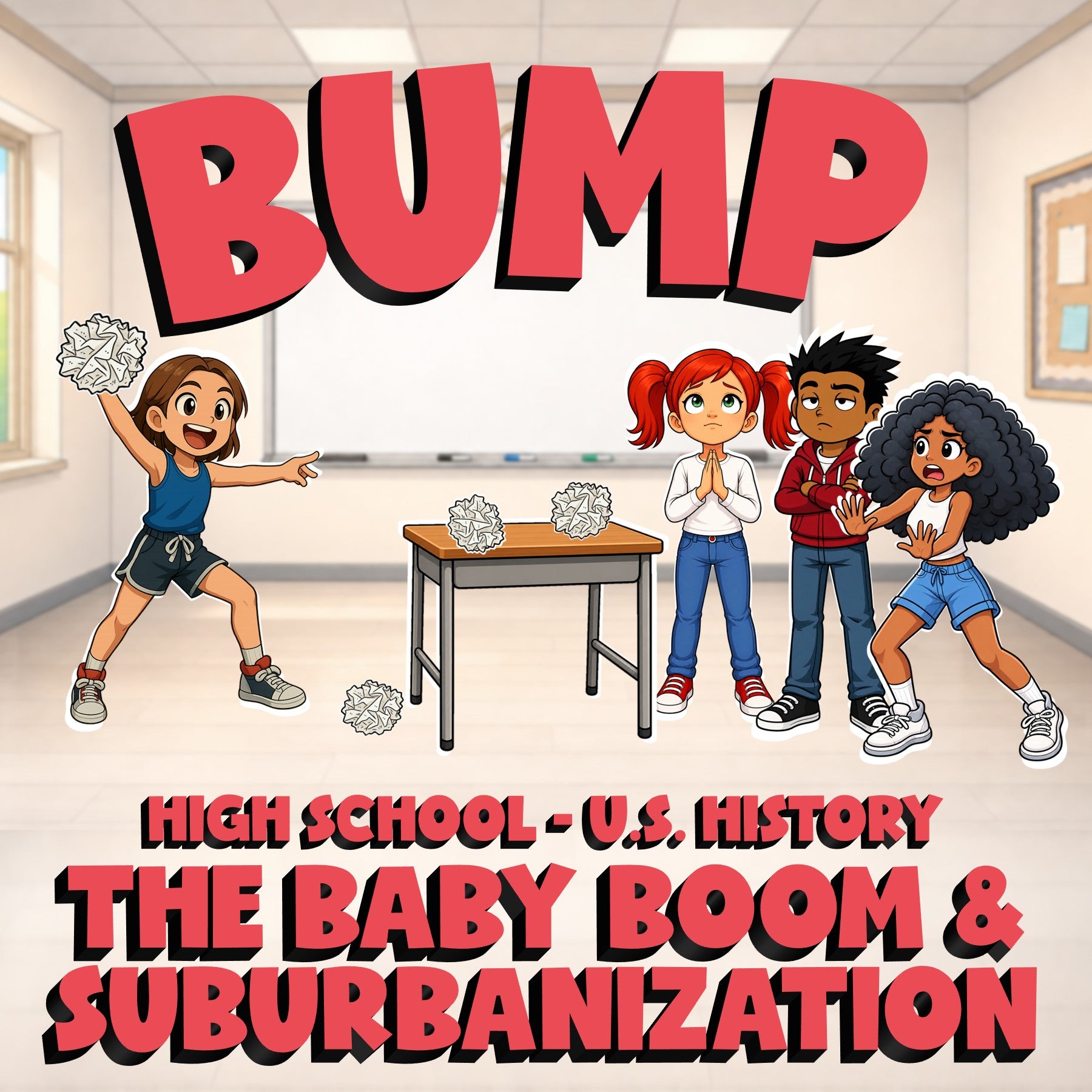 The Baby Boom & Suburbanization BUMP U.S. History Game - No Prep Review Activity