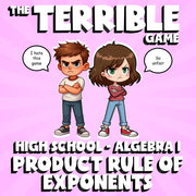 Product Rule of Exponents THE TERRIBLE GAME - No Prep Algebra 1 Math Review