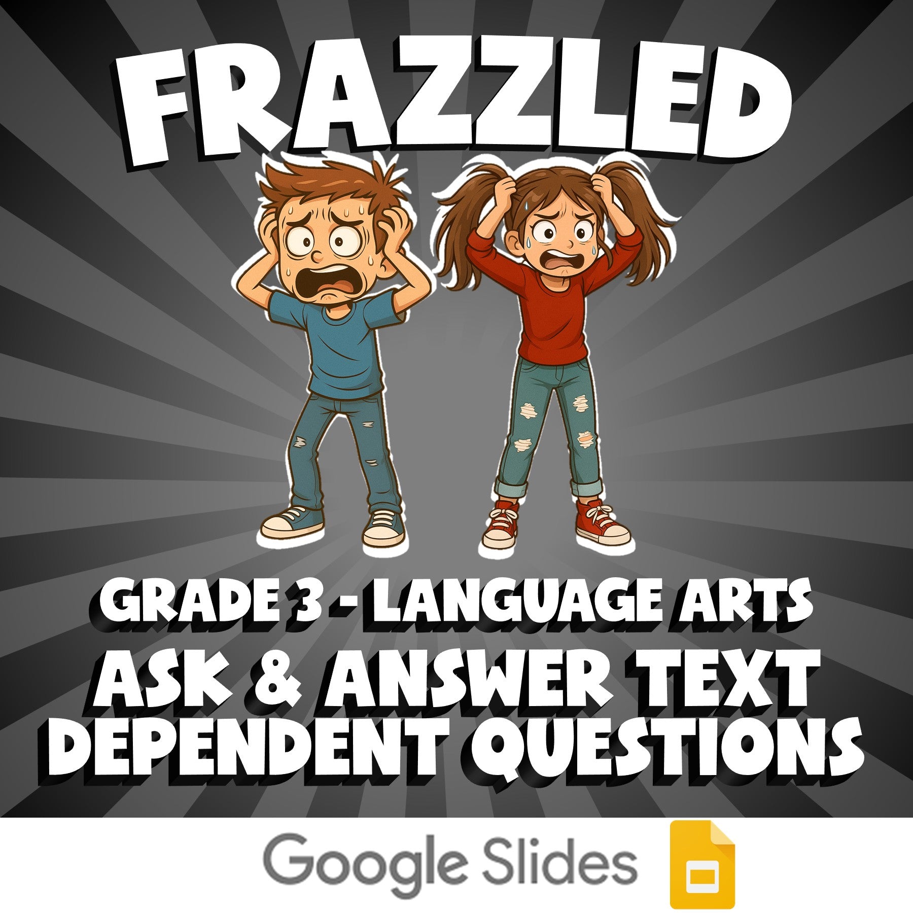 Ask & Answer Text Dependent Questions FRAZZLED ELA Game - No Prep Grade 3 Review