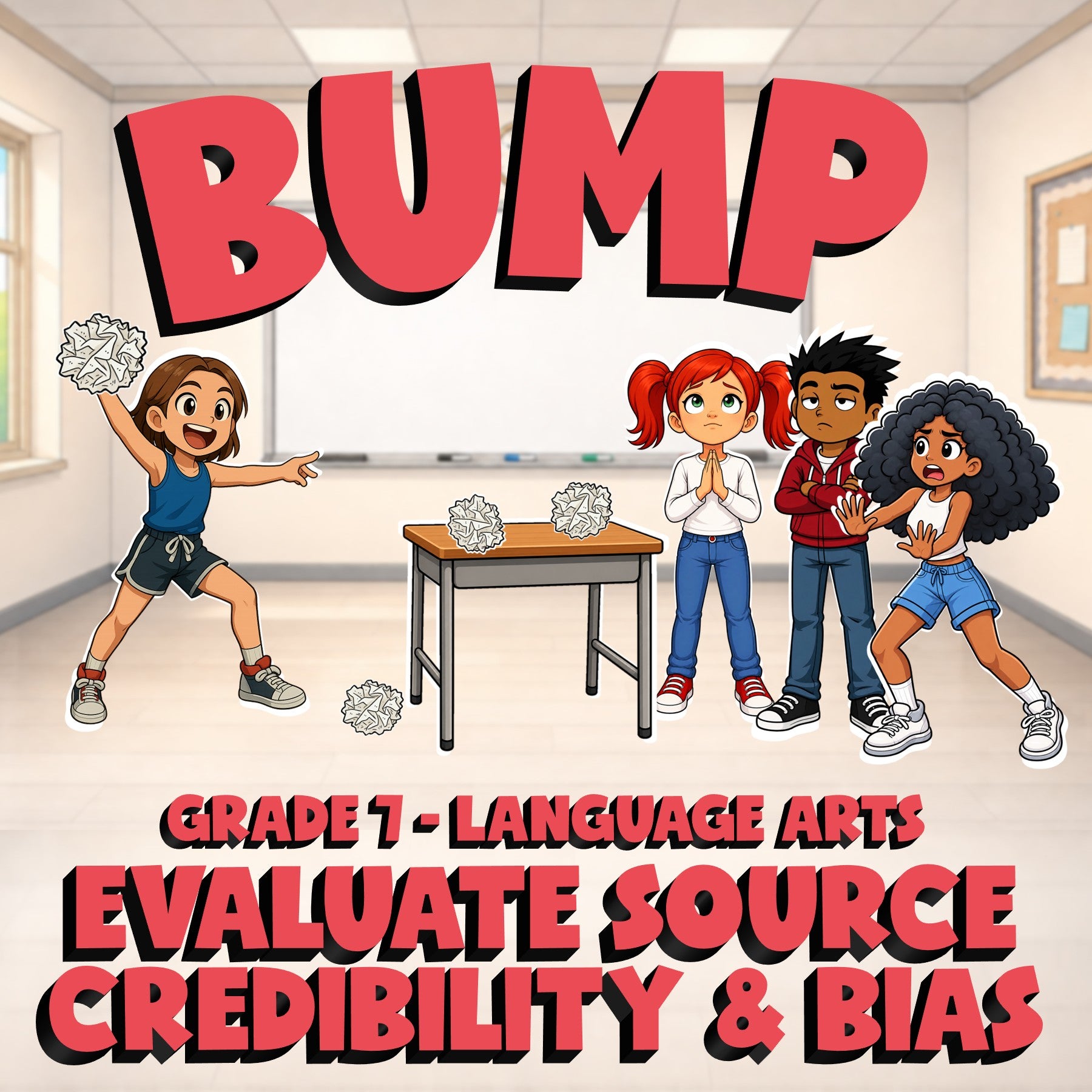 Evaluate Source Credibility & Bias BUMP ELA Game - No Prep Grade 7 Review