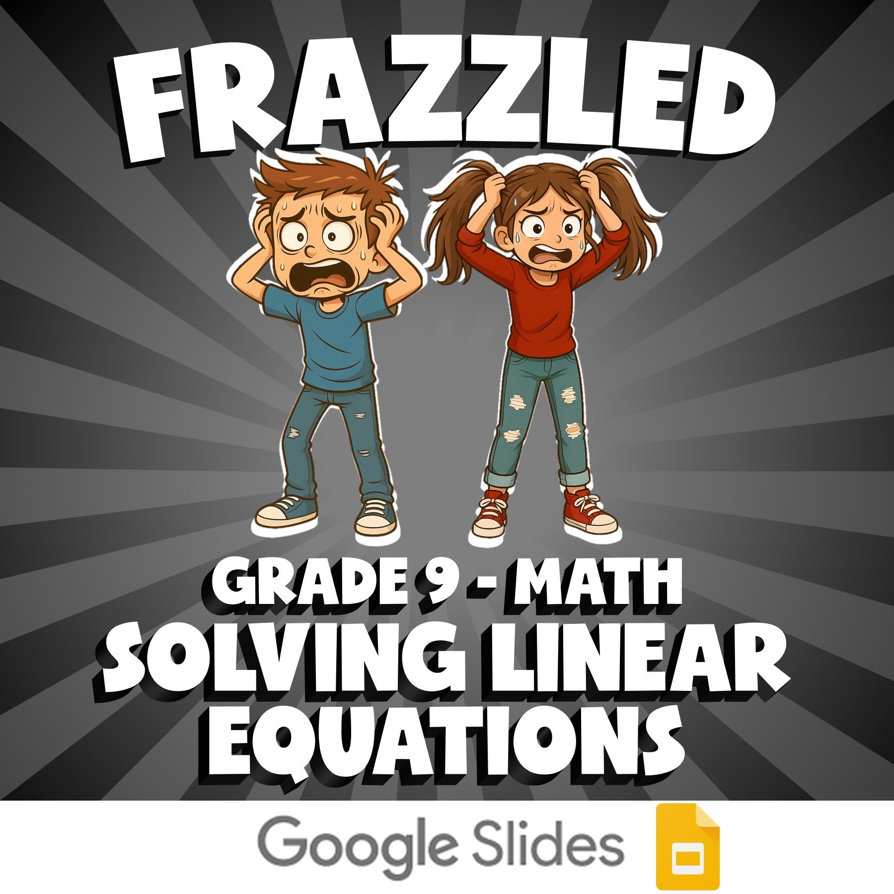 Solving Linear Equations FRAZZLED Math Game - No Prep Grade 9 Review Activity