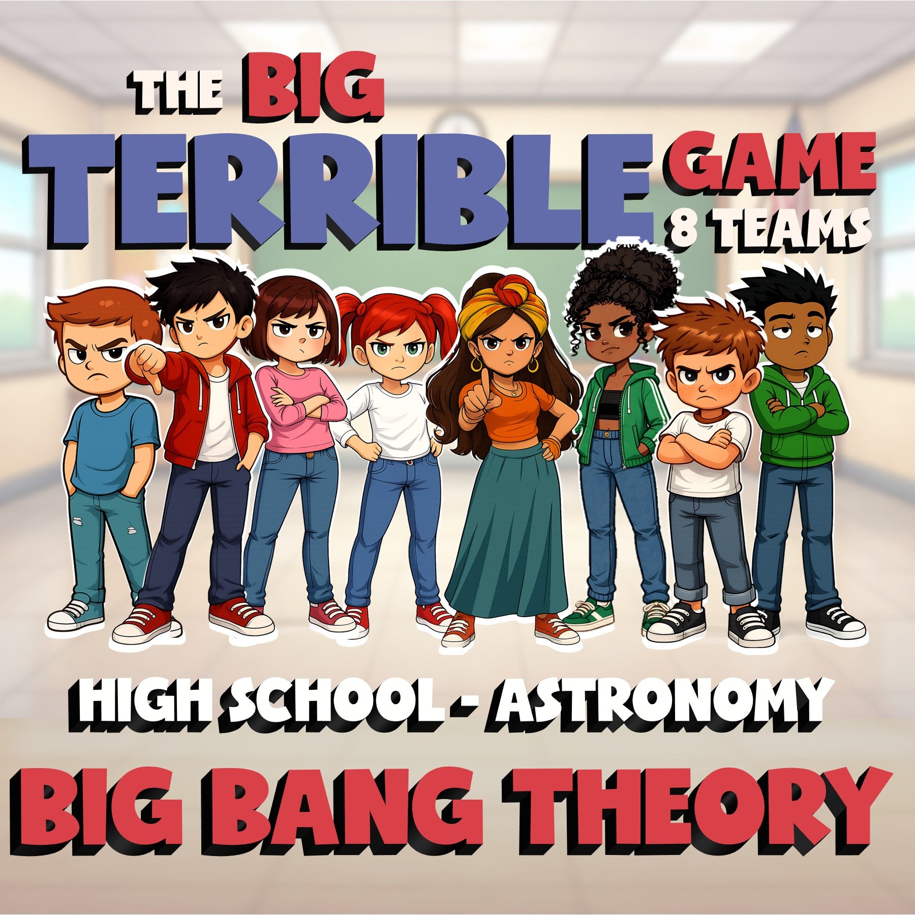 Big Bang Theory BIG TERRIBLE GAME - No Prep Astronomy Science Review Activity