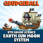 Earth Sun Moon System GRUDGEBALL Science Game - No Prep Grade 8 Review Activity