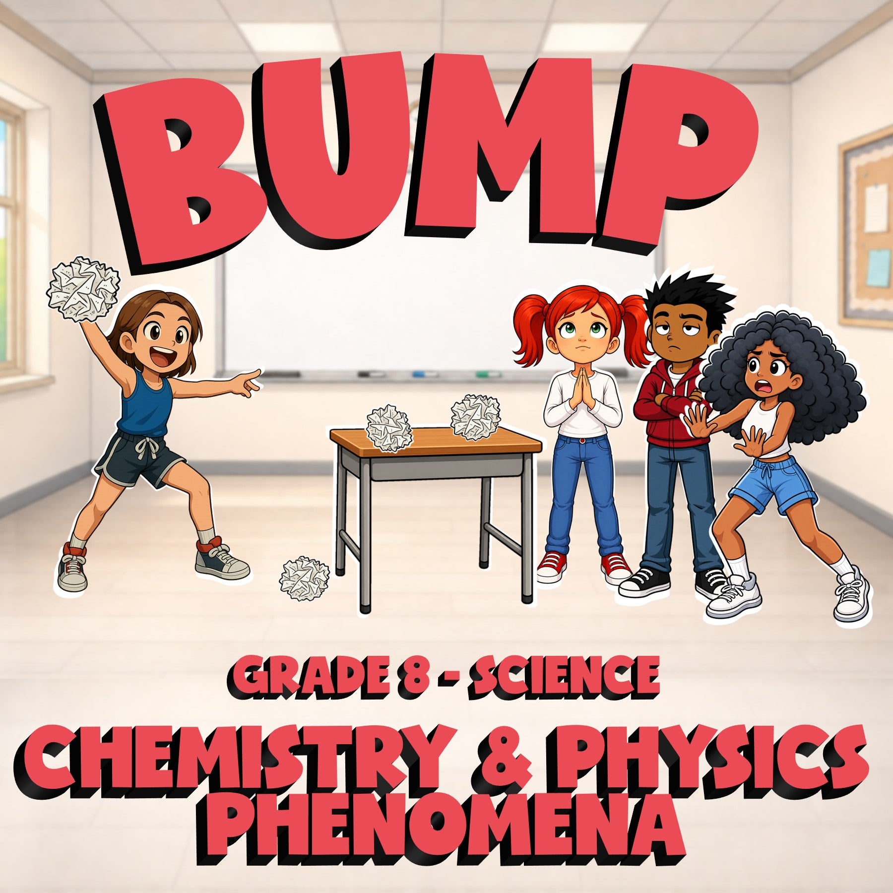 Chemistry & Physics Phenomena BUMP Science Game - No Prep Grade 8 Review