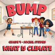 What Is Climate BUMP Socials Game - No Prep Grade 4 Review Activity