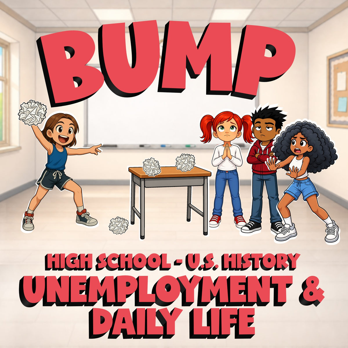 Unemployment & Daily Life BUMP U.S. History Game - No Prep Review Activity