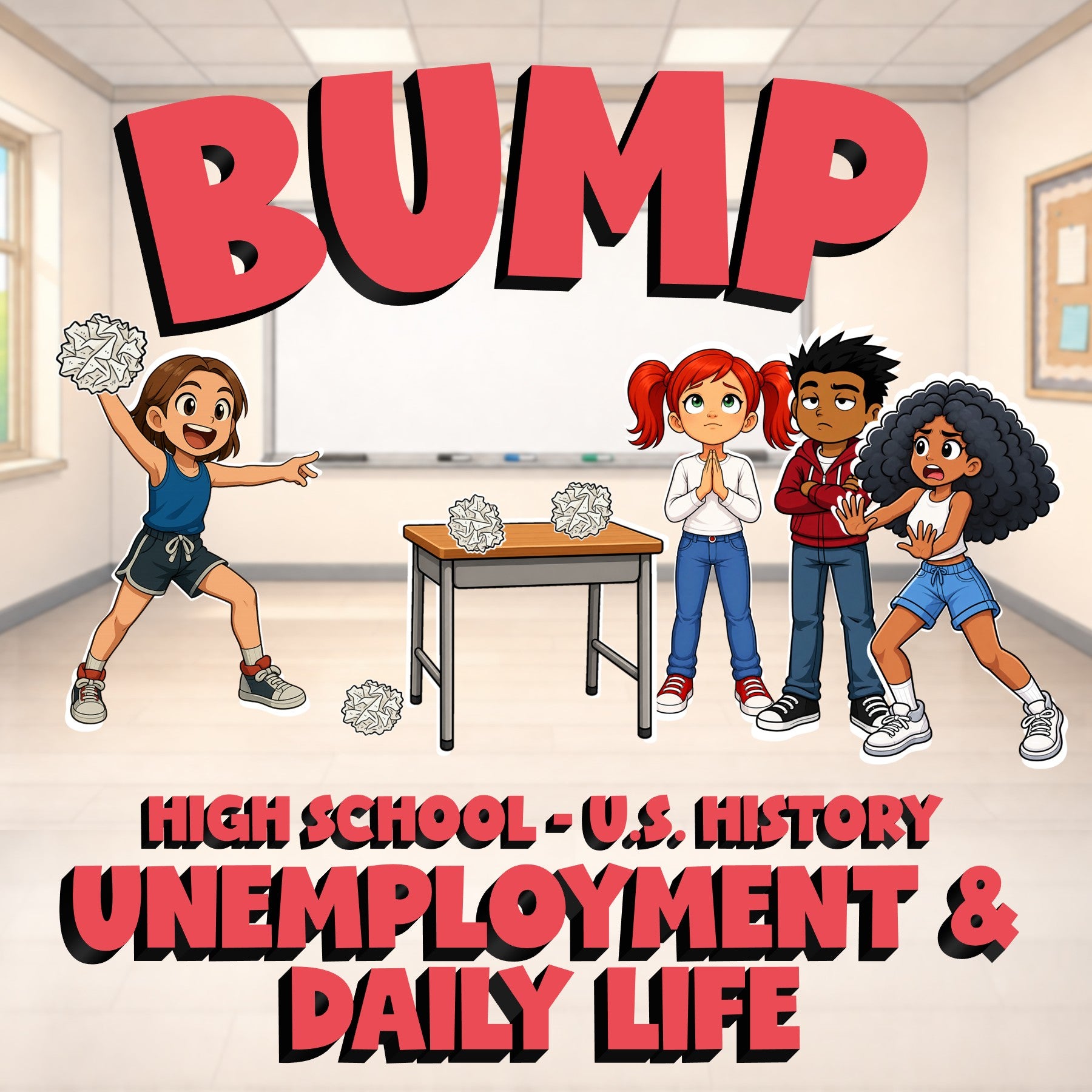 Unemployment & Daily Life BUMP U.S. History Game - No Prep Review Activity