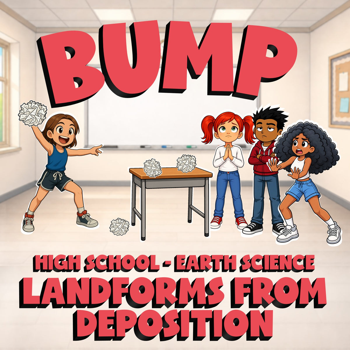 Landforms from Deposition BUMP Game - No Prep Earth Science Review Activity