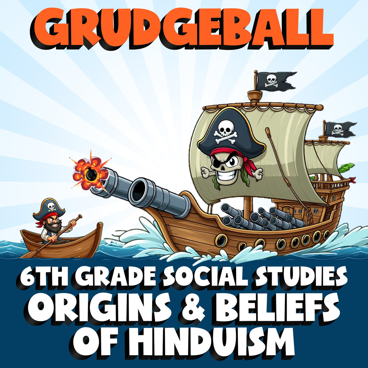 Origins & Beliefs of Hinduism GRUDGEBALL Socials Game - No Prep Grade 6 Review