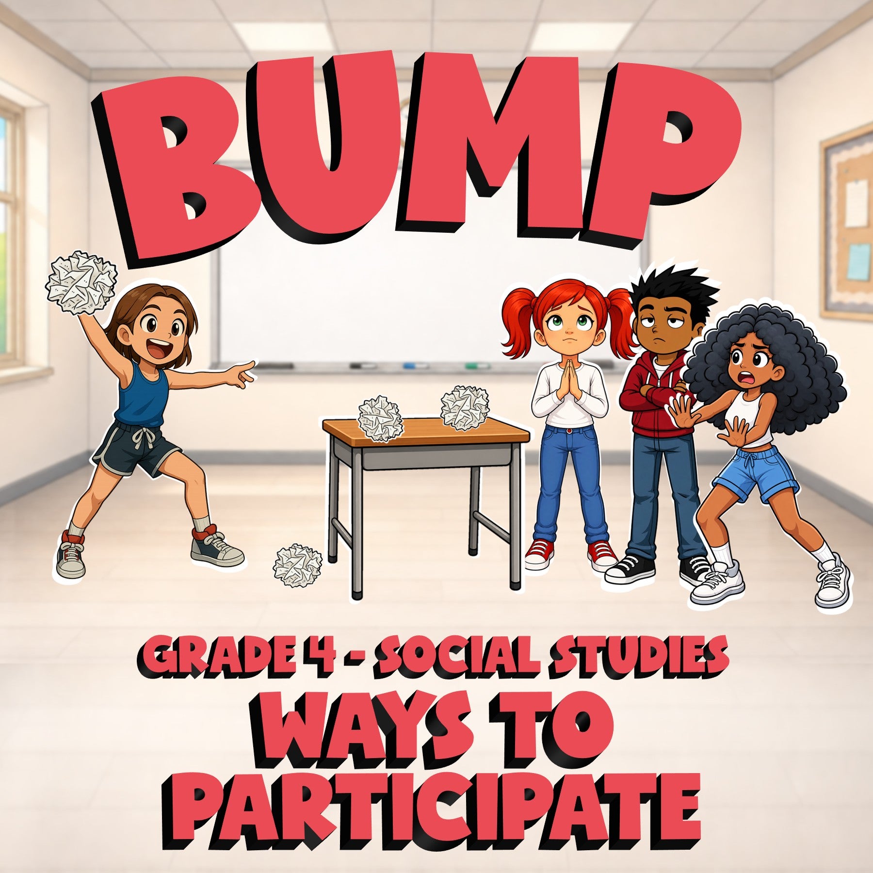 Ways to Participate BUMP Socials Game - No Prep Grade 4 Review Activity
