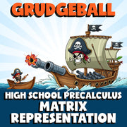 Matrix Representation GRUDGEBALL Math Game - No Prep PreCalculus Review Activity