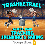 Tracking Spending & Saving TRASHKETBALL Math Game - No Prep Grade 4 Review
