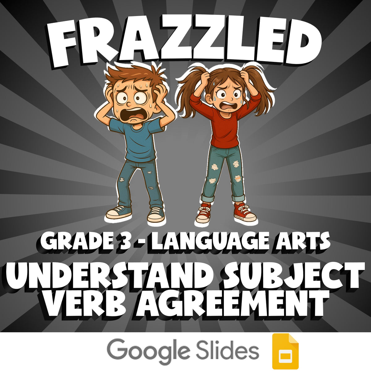 Understand Subject Verb Agreement FRAZZLED ELA Game - No Prep Grade 3 Review