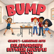 Relationships Between Multiple Texts BUMP ELA Game - No Prep Grade 7 Review