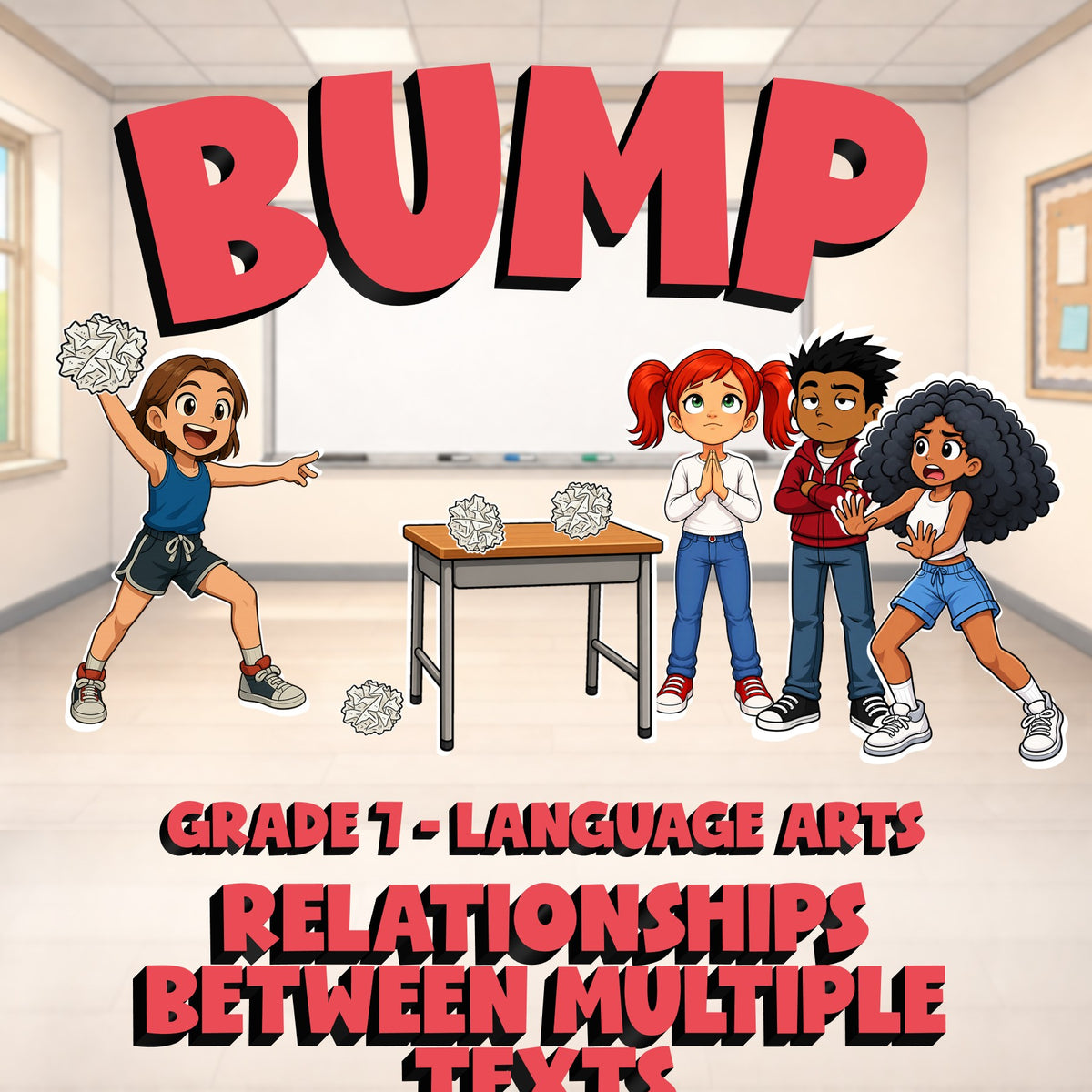 Relationships Between Multiple Texts BUMP ELA Game - No Prep Grade 7 Review
