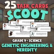 Genetic Engineering & Heredity SCOOT TASK CARDS Science Game - No Prep Grade 9