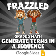 Generate Terms in a Sequence FRAZZLED Math Game - No Prep Grade 5 Review