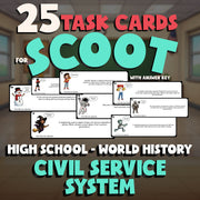 Civil Service System SCOOT TASK CARDS Game - No Prep World History Review