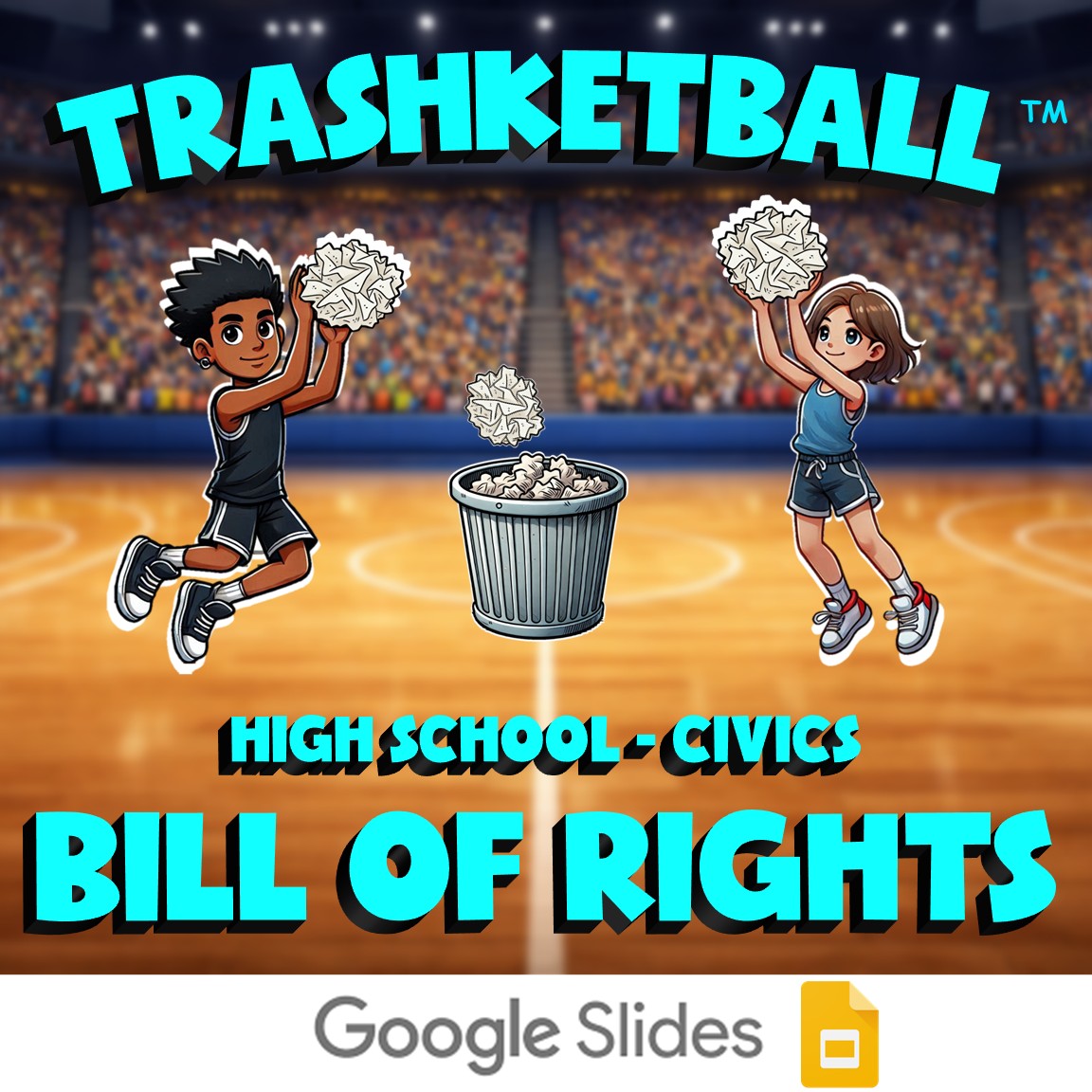 Bill of Rights TRASHKETBALL Civics Game - No Prep Review Activity