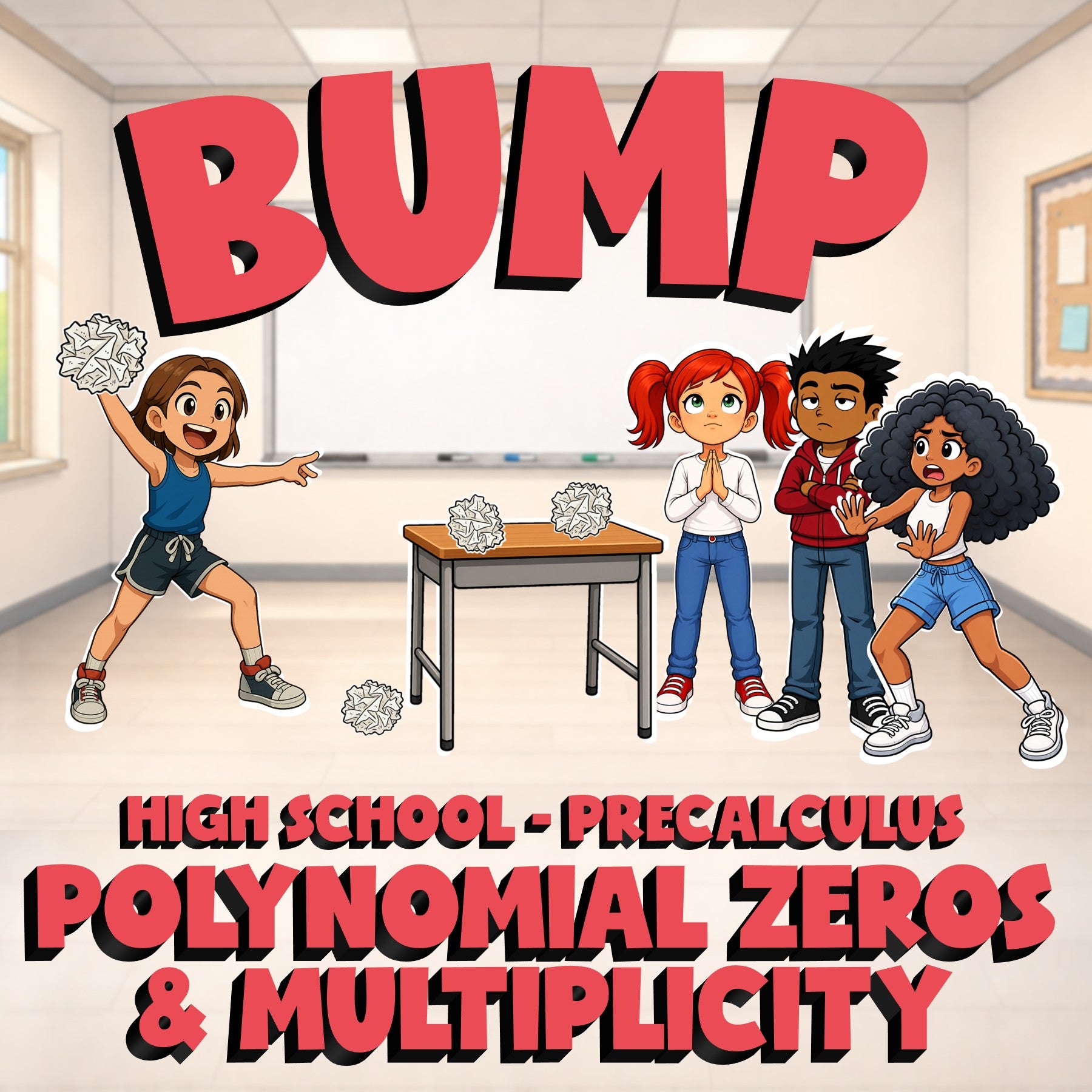 Polynomial Zeros & Multiplicity BUMP Math Game - No Prep PreCalculus Review