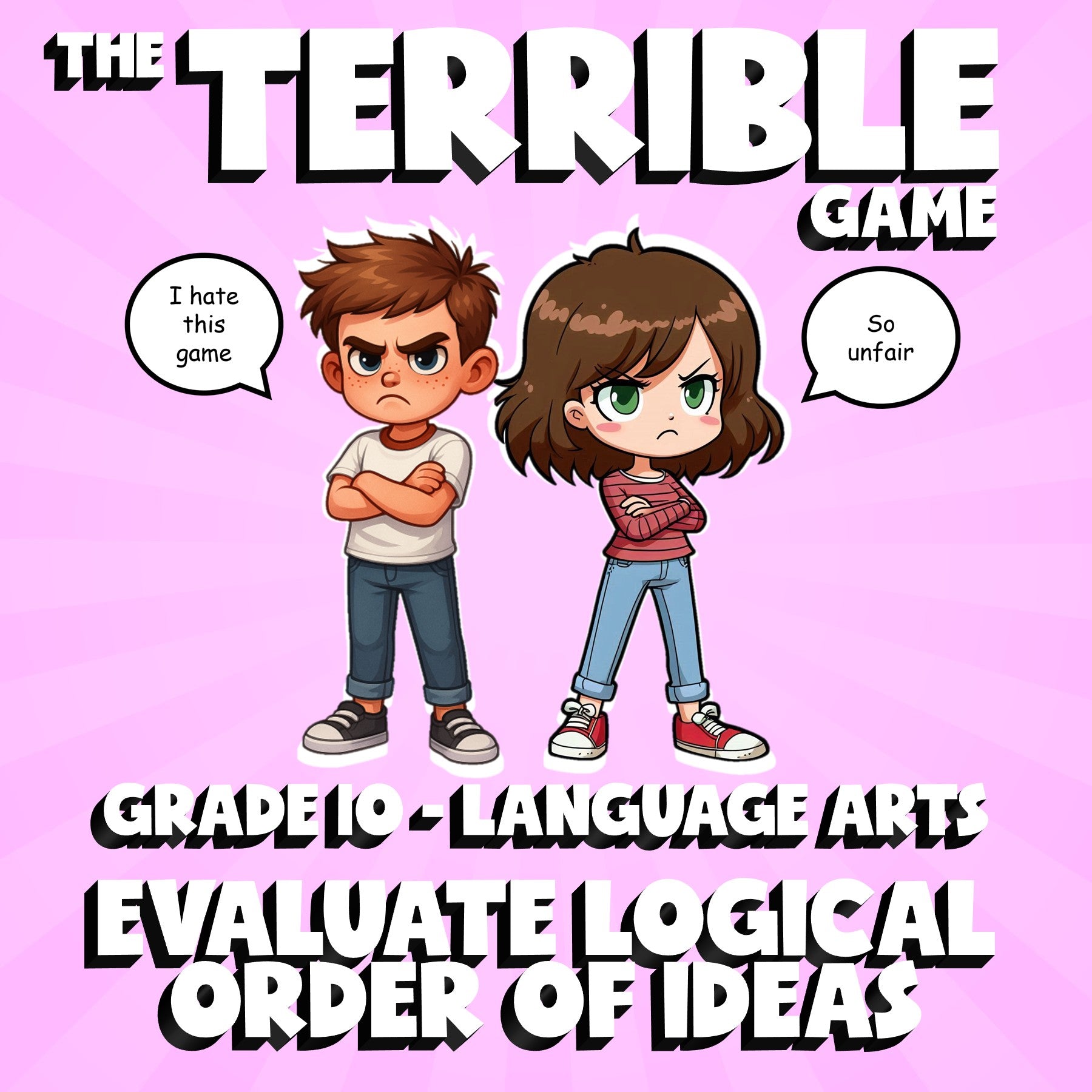 Evaluate Logical Order of Ideas THE TERRIBLE GAME - No Prep Grade 10 ELA Review