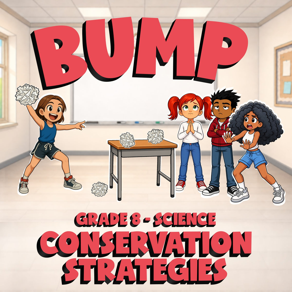 Conservation Strategies BUMP Science Game - No Prep Grade 8 Review Activity