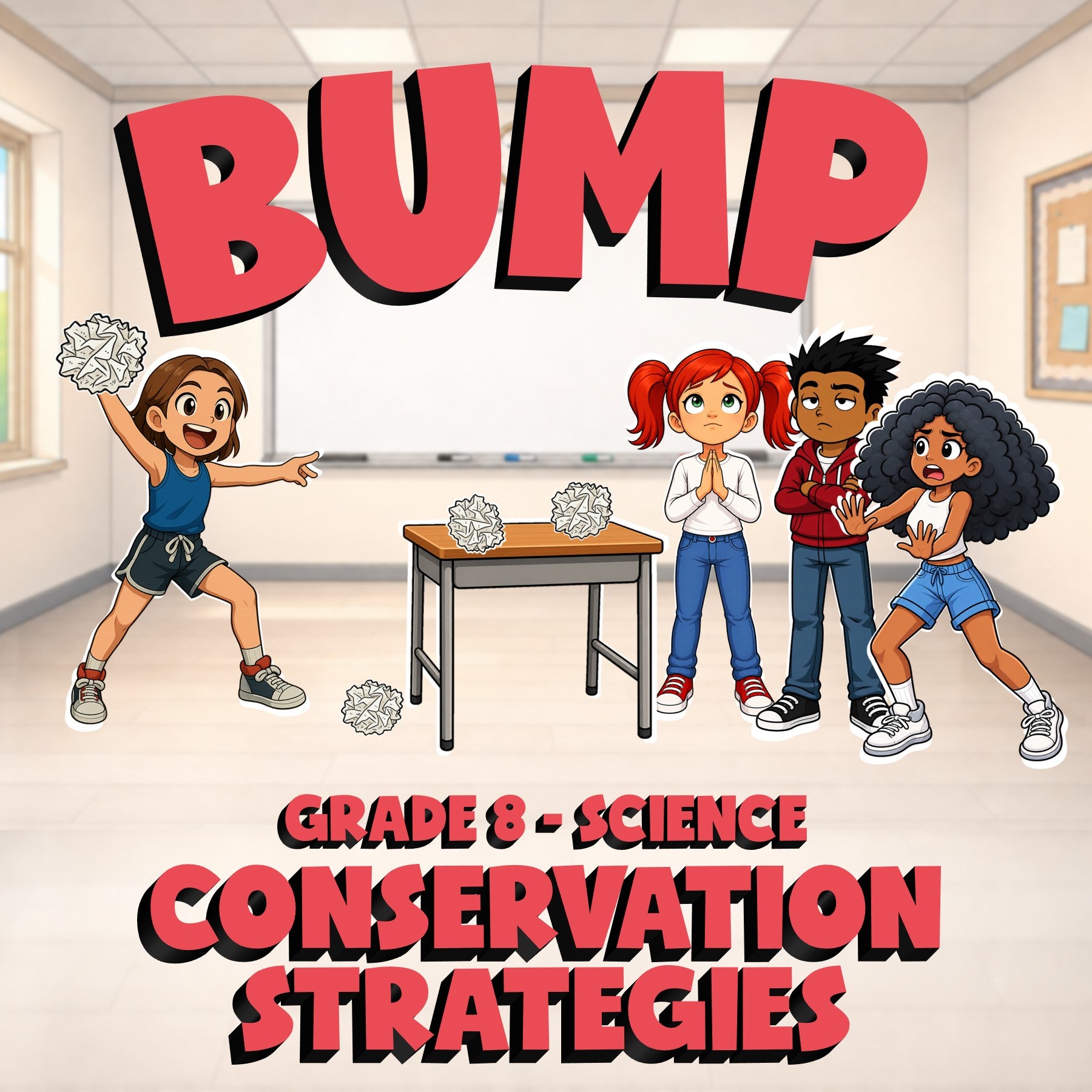 Conservation Strategies BUMP Science Game - No Prep Grade 8 Review Activity