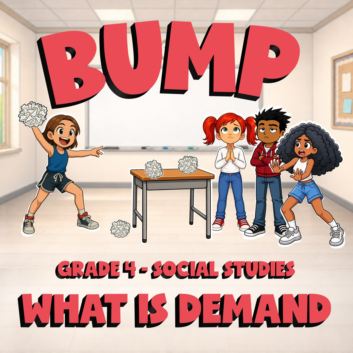 What Is Demand BUMP Socials Game - No Prep Grade 4 Review Activity