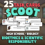 Bioethics & Scientific Responsibility SCOOT TASK CARDS Science Game - Biology