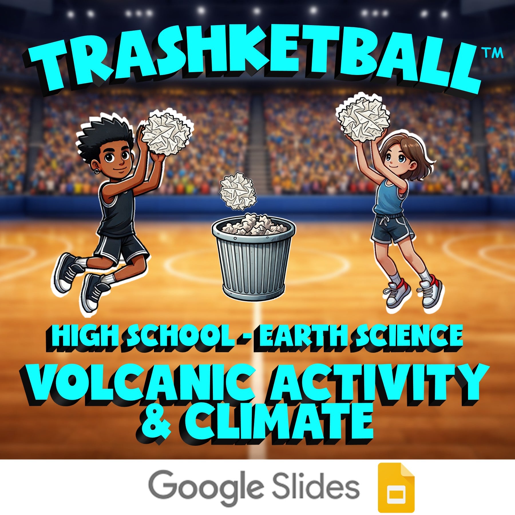 Volcanic Activity & Climate TRASHKETBALL Game - No Prep Earth Science Review