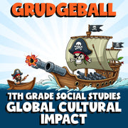 Global Cultural Impact GRUDGEBALL Socials Game - No Prep Grade 7 Review Activity