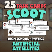 Artificial Satellites SCOOT TASK CARDS Science Game - No Prep Physics Review
