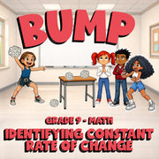 Identifying Constant Rate of Change BUMP Math Game - No Prep Grade 9 Review